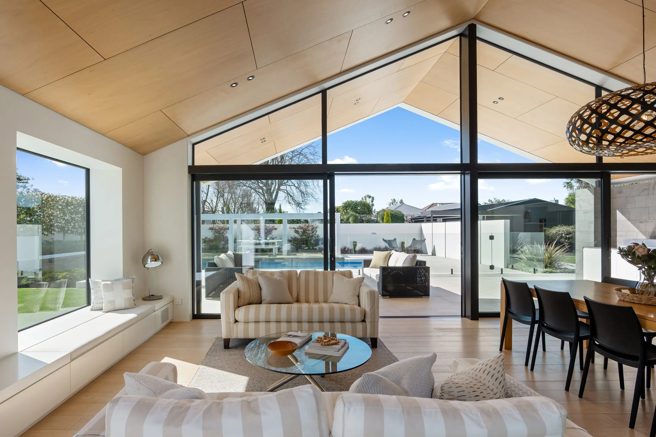 Light-filled open-plan living area